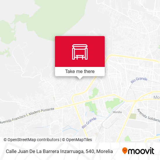 Mapa de Calle Juan De La Barrera Inzarruaga, 540