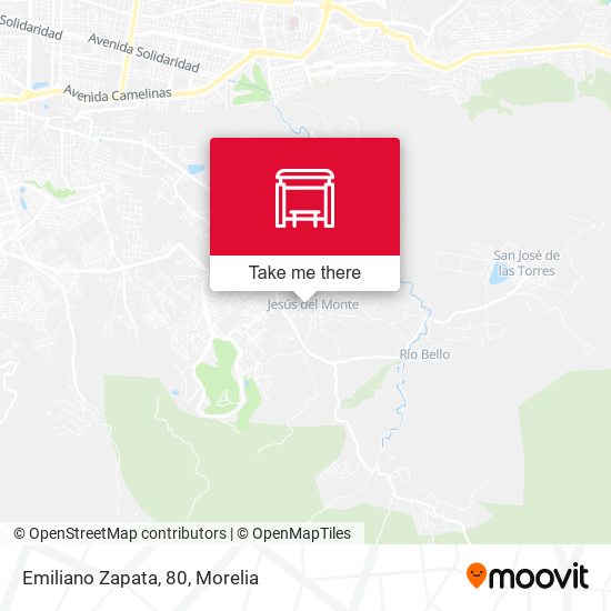 Mapa de Emiliano Zapata, 80