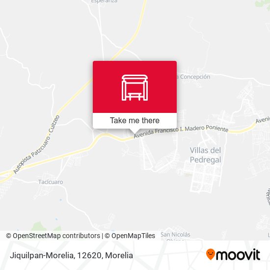 Jiquilpan-Morelia, 12620 map