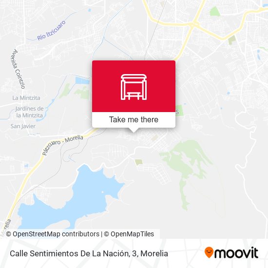Mapa de Calle Sentimientos De La Nación, 3