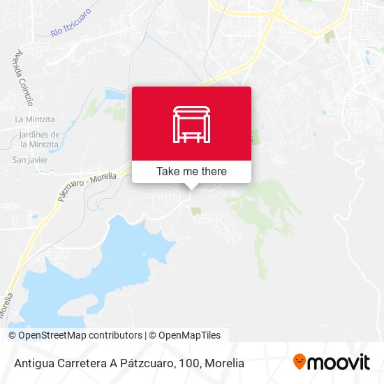 Antigua Carretera A Pátzcuaro, 100 map