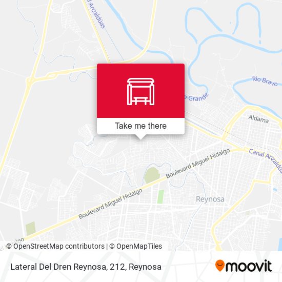 Lateral Del Dren Reynosa, 212 map