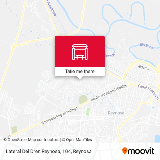 Lateral Del Dren Reynosa, 104 map