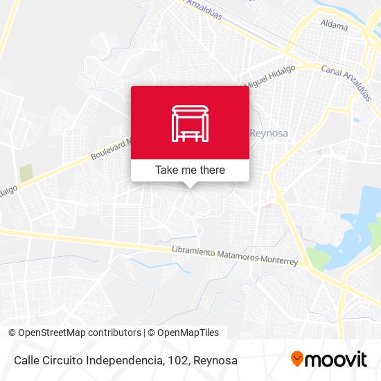 Mapa de Calle Circuito Independencia, 102