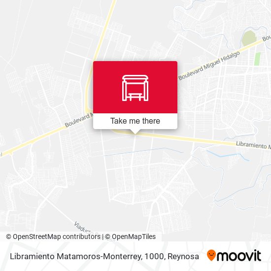 Mapa de Libramiento Matamoros-Monterrey, 1000
