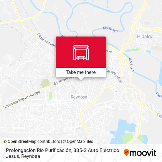 Mapa de Prolongación Río Purificación, 885-S Auto Electrico Jesus