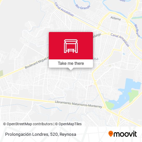 Prolongación Londres, 520 map