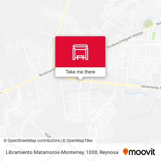 Mapa de Libramiento Matamoros-Monterrey, 1000