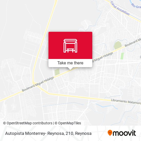 Autopista Monterrey- Reynosa, 210 map