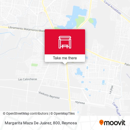 Mapa de Margarita Maza De Juárez, 800
