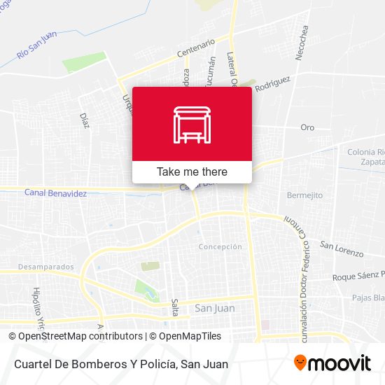 Mapa de Cuartel De Bomberos Y Policía