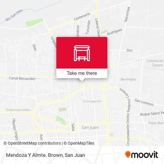 Mendoza Y Almte. Brown map