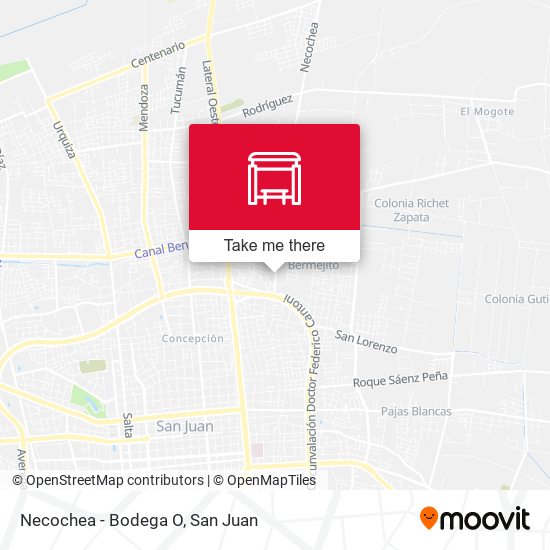 Necochea - Bodega O map