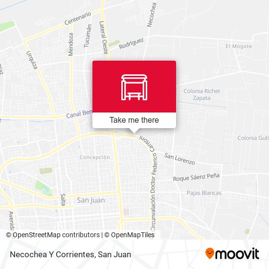 Mapa de Necochea Y Corrientes