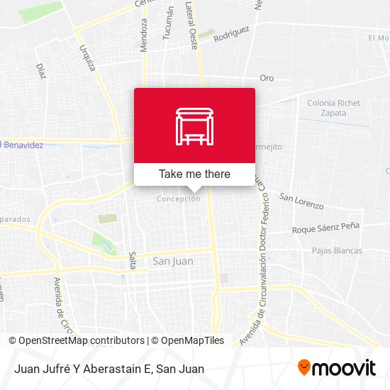 Juan Jufré Y Aberastain E map