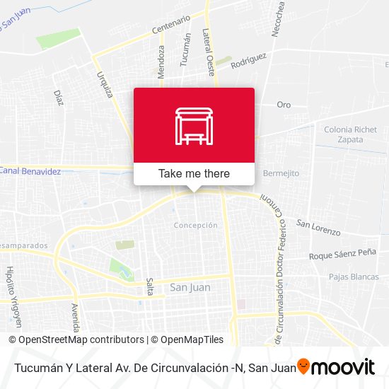 Tucumán Y Lateral Av. De Circunvalación -N map