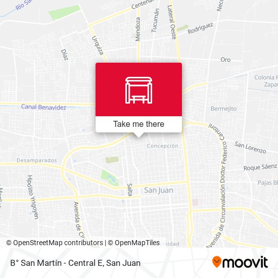 B° San Martín - Central E map
