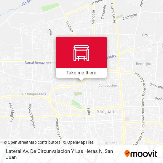 Lateral Av. De Circunvalación Y Las Heras N map