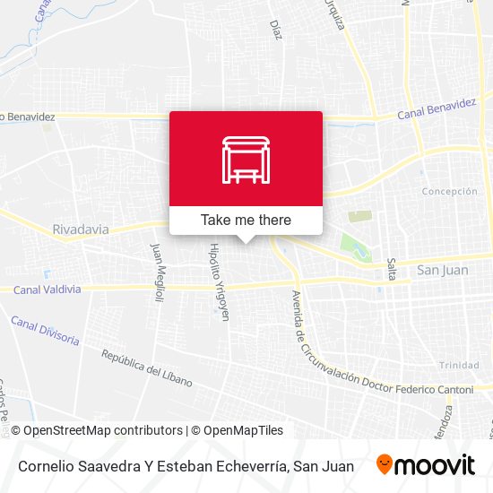 Cornelio Saavedra Y Esteban Echeverría map