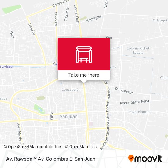 Av. Rawson Y Av. Colombia E map