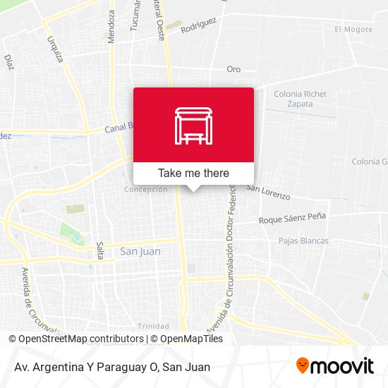 Av. Argentina Y Paraguay O map