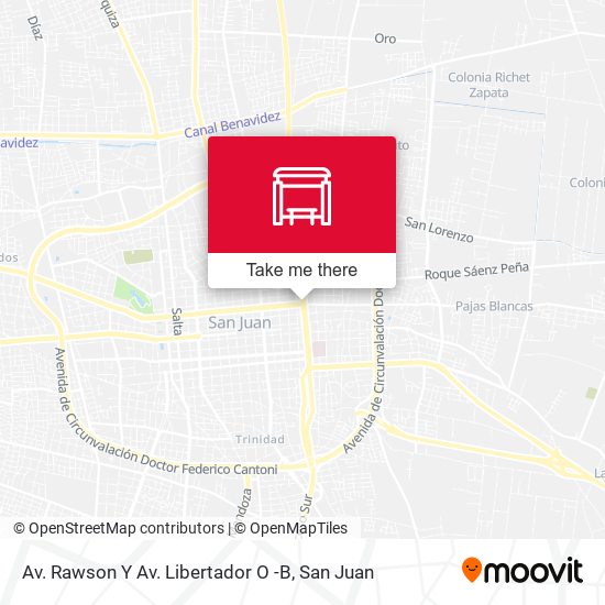 Av. Rawson Y Av. Libertador O -B map