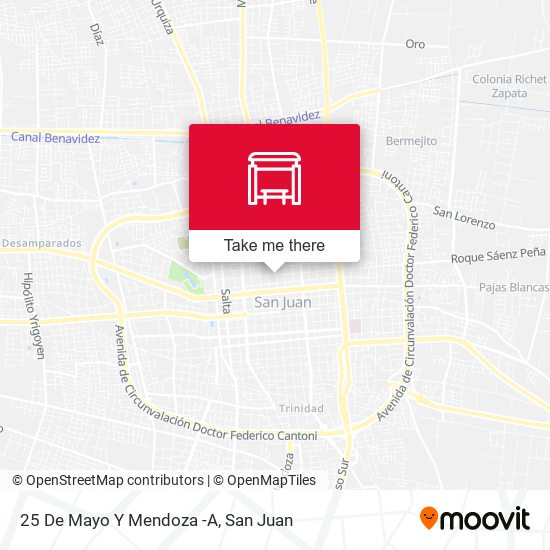 Mapa de 25 De Mayo Y Mendoza -A