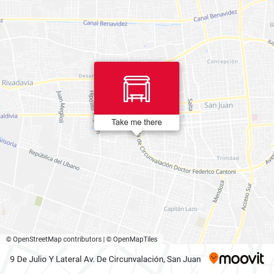 Mapa de 9 De Julio Y Lateral Av. De Circunvalación