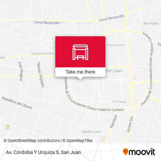 Av. Córdoba Y Urquiza S map