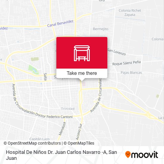 Hospital De Niños Dr. Juan Carlos Navarro -A map