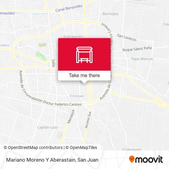 Mariano Moreno Y Aberastain map