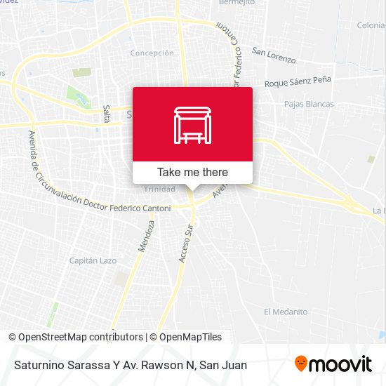 Saturnino Sarassa Y Av. Rawson N map