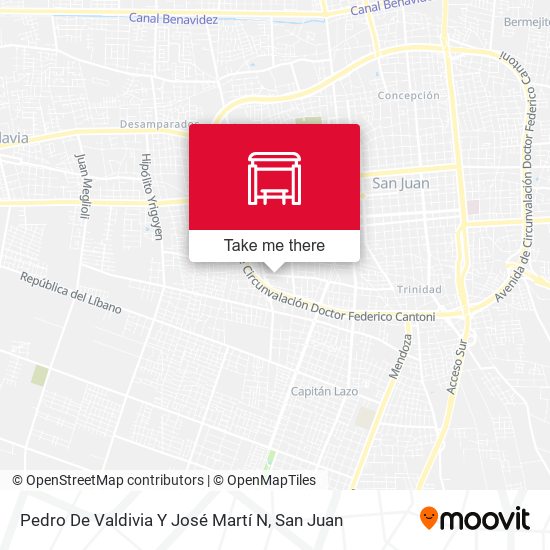 Pedro De Valdivia Y José Martí N map