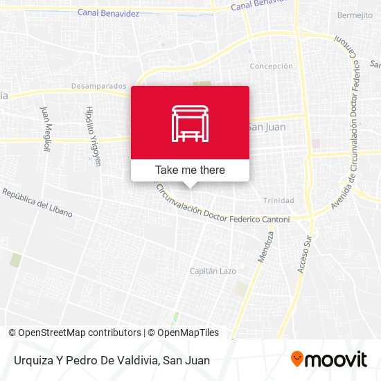 Urquiza Y Pedro De Valdivia map