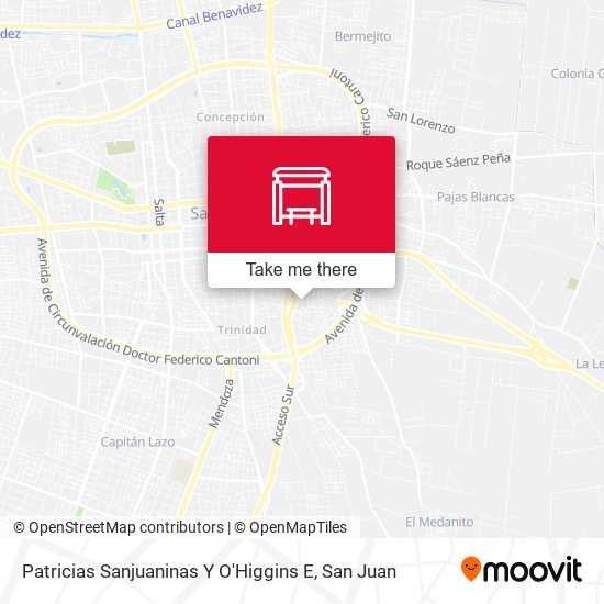 Patricias Sanjuaninas Y O'Higgins E map