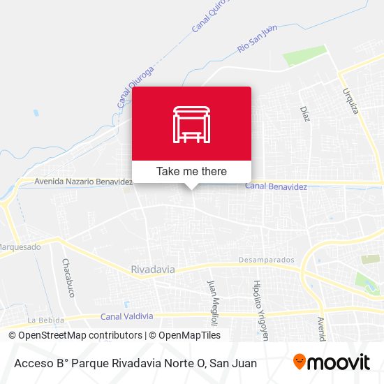 Mapa de Acceso B° Parque Rivadavia Norte O