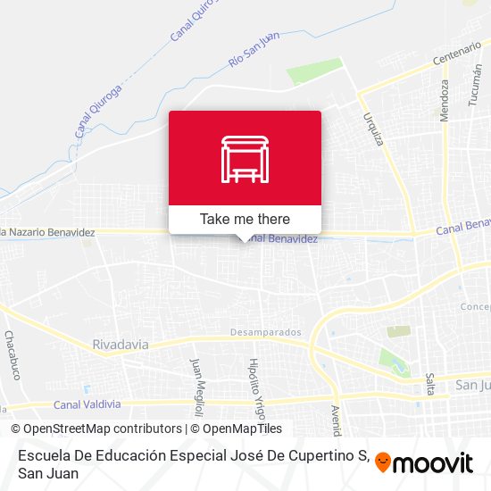 Escuela De Educación Especial José De Cupertino S map