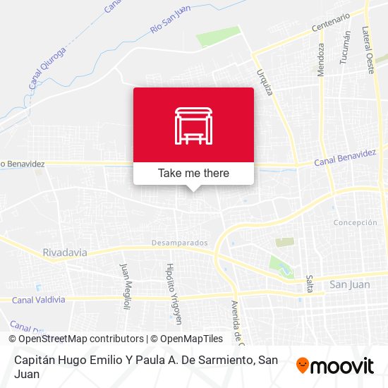 Capitán Hugo Emilio Y Paula A. De Sarmiento map