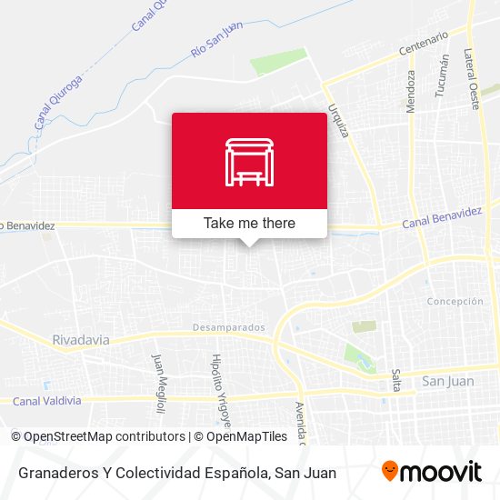 Mapa de Granaderos Y Colectividad Española