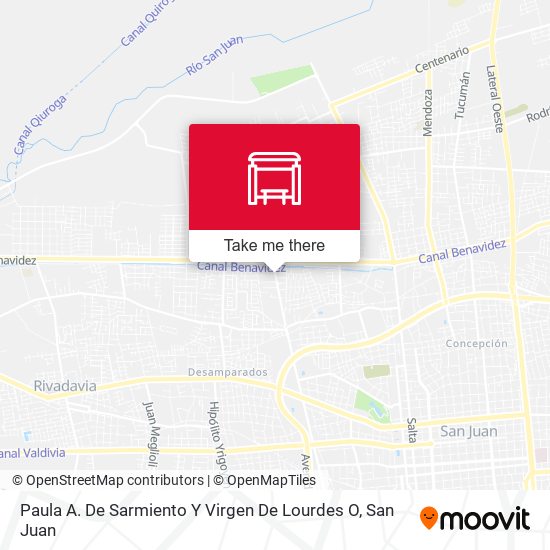 Paula A. De Sarmiento Y Virgen De Lourdes O map