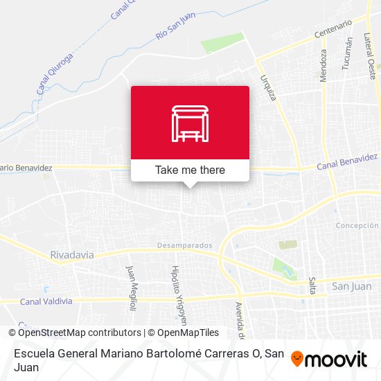 Mapa de Escuela General Mariano Bartolomé Carreras O