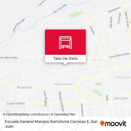 Escuela General Mariano Bartolomé Carreras E map