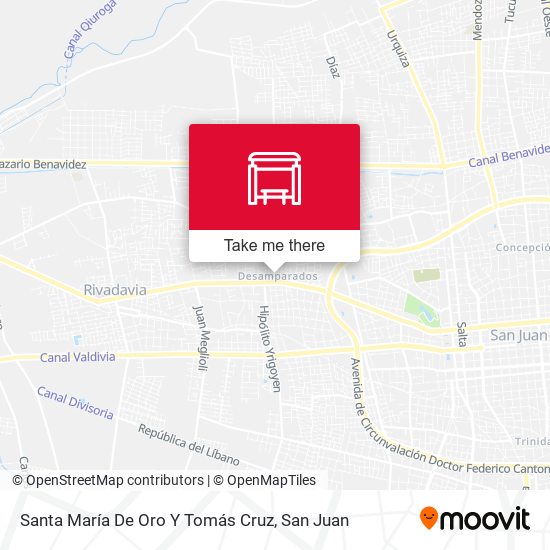 Santa María De Oro Y Tomás Cruz map