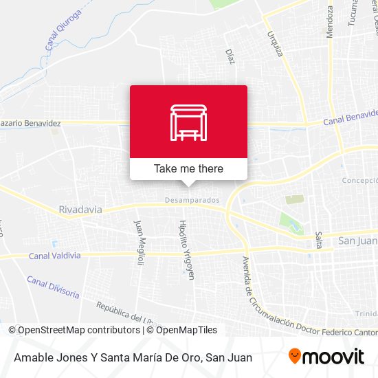 Mapa de Amable Jones Y Santa María De Oro