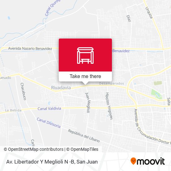 Av. Libertador Y Meglioli N -B map
