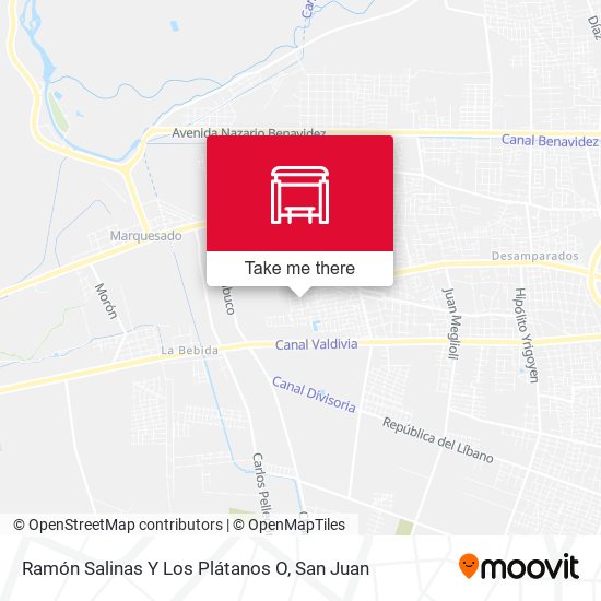 Ramón Salinas Y Los Plátanos O map