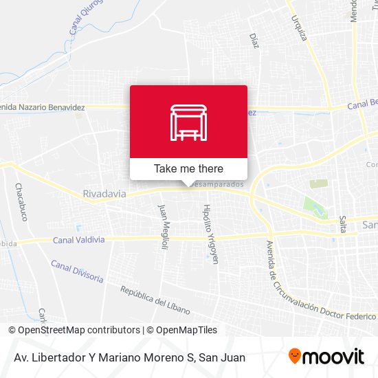 Mapa de Av. Libertador Y Mariano Moreno S
