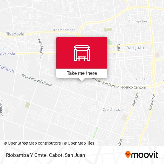 Riobamba Y Cmte. Cabot map