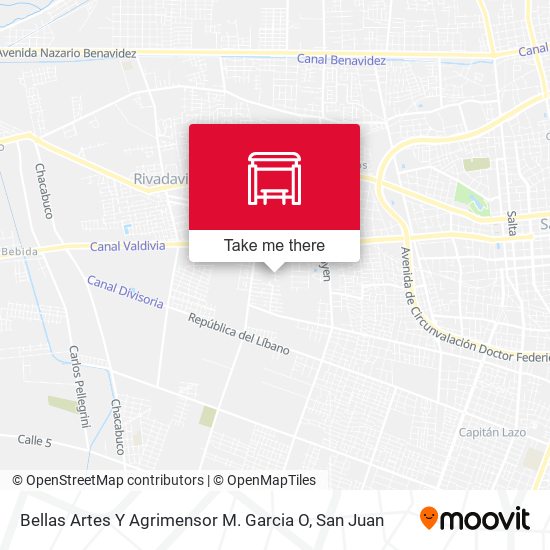 Bellas Artes Y Agrimensor M. Garcia O map