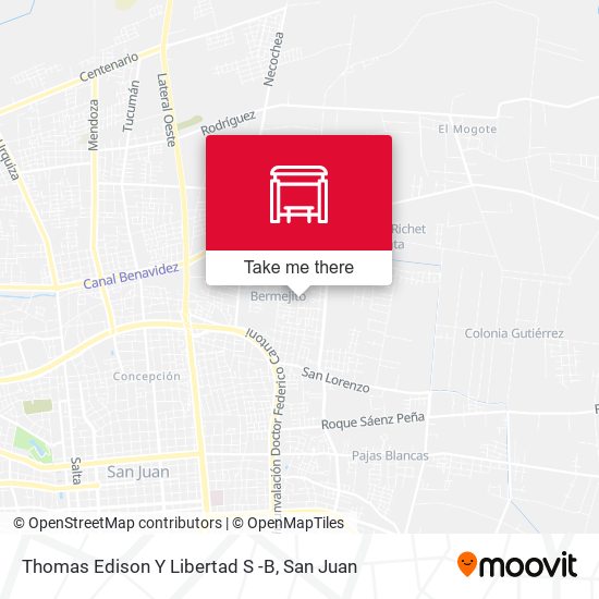 Thomas Edison Y Libertad S -B map